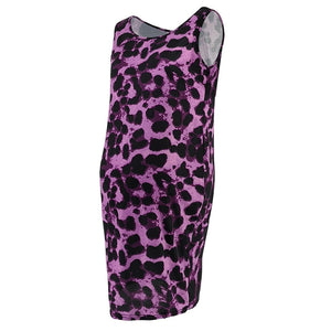 Sexy Leopard Maternity Dresses Sleeveless