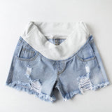 Pregnant Women's Shorts Low-waisted Denim