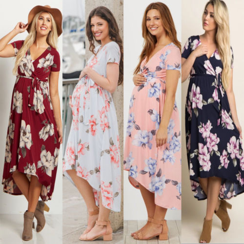 Floral Long Maxi Dresses Maternity Gown