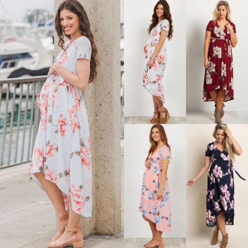 Floral Long Maxi Dresses Maternity Gown