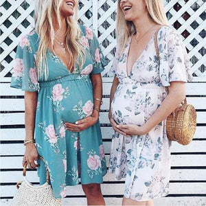 Summer Maternity Women Short sleeve Dresses